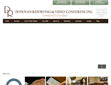 Tablet Screenshot of donovanreporting.com